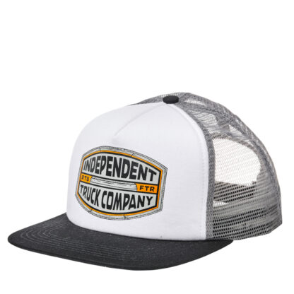 ITC Curb Mesh Trucker Mid Profile Hat Grey/White OS Unisex Independent