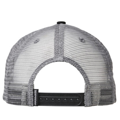 ITC Curb Mesh Trucker Mid Profile Hat Grey/White OS Unisex Independent - Imagen 3